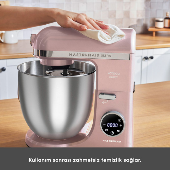 Karaca Mastermaid Chef Ultra D2000W Dijital Ekranlı Hamur Yoğurma Makinesi Rosegold 7L