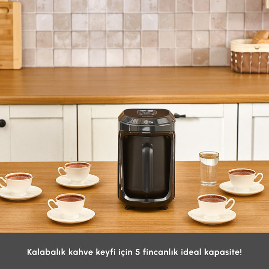 Karaca Hatır Hüp 2 in 1 Türk Kahve Makinesi Black