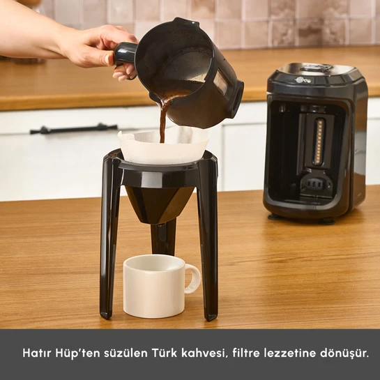 Karaca Hatır Hüp 2 in 1 Türk Kahve Makinesi Black