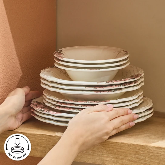 Karaca Roselle 24 Parça 6 Kişilik Yemek Takımı