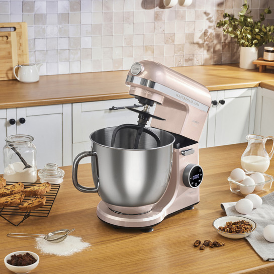 Karaca Mastermaid Chef Ultra D2000W Dijital Ekranlı Hamur Yoğurma Makinesi Pearly Pink 7L