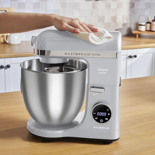 Karaca Mastermaid Chef Ultra D2000W Dijital Ekranlı Hamur Yoğurma Makinesi Silver 7L