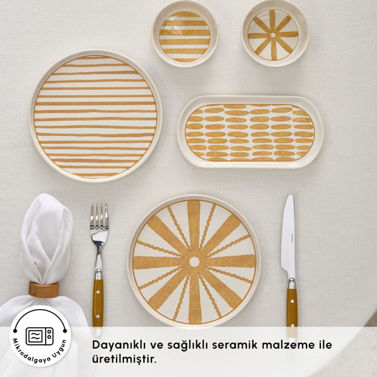 Karaca Solmar 10 Parça 4 Kişilik Kahvaltı Takımı Sarı