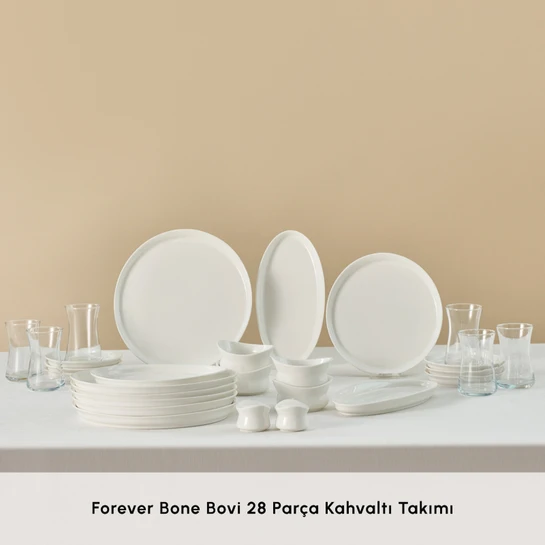 Karaca Forever Bone Bovi 28 Parça 6 Kişilik Kahvaltı Takımı