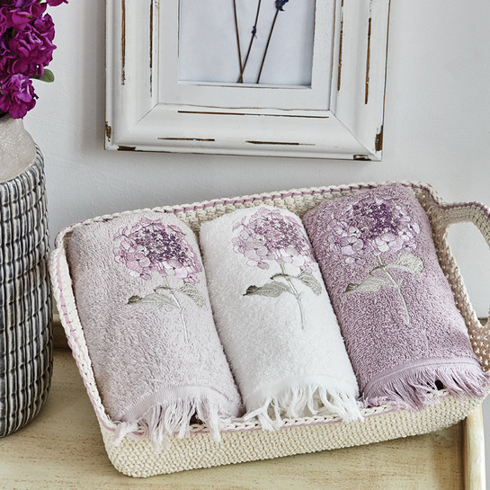 Karaca Home Trina 50x76 Nakışlı Havlu Seti Lila