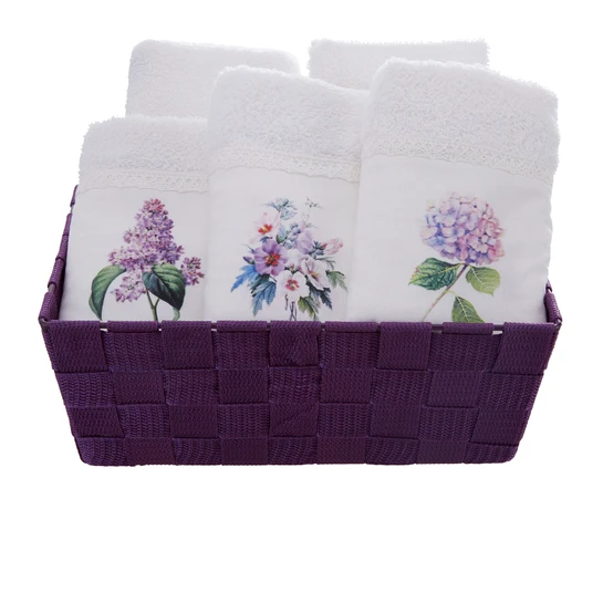 Karaca Home Tropik Mor 5'li Sepetli Havlu 30x50 cm