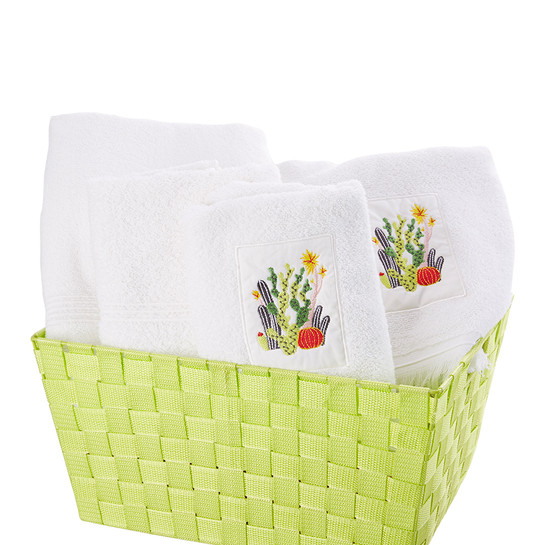 Karaca Home Tropic Yeşil Sepetli Hamam Set