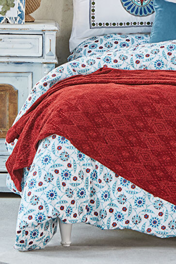 Karaca Home Tulipa Kırmızı 7 Parça Çift Kişilik Nish Set