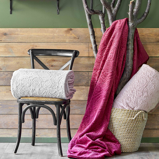 Karaca Home Rauqel Pudra Tek Kişilik Embosy Battaniye