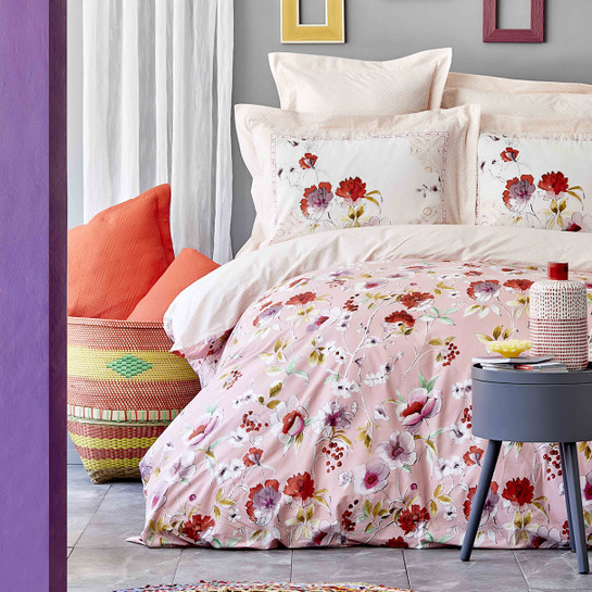 Karaca Home Mag Elia Pembe Rnf Çift Kişilik Nevresim Takımı Pvc