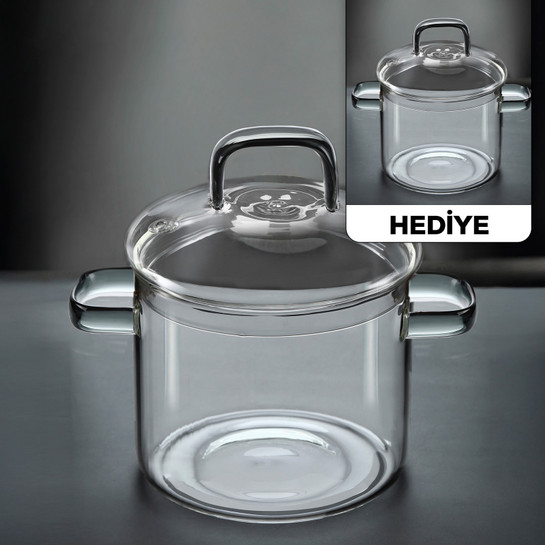 Borglas Beere Serie Cam Derin Tencere 18 cm