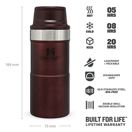 Stanley Klasik Trigger Action Bordo Seyahat Bardağı 0.35 Lt
