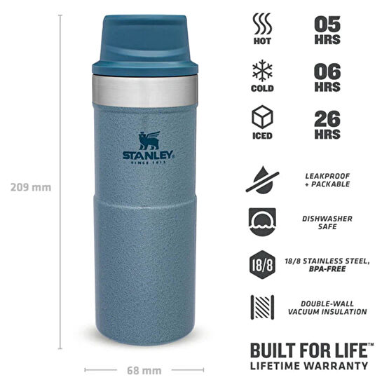 Stanley Trigger-Action Travel Mug Hammertone Ice 0.35 Litre