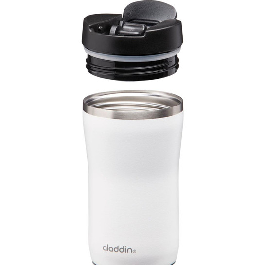 Aladdin Cafe Thermavac Leak-Lock Beyaz Paslanmaz Çelik El Termosu Kupa 0.25 Lt 
