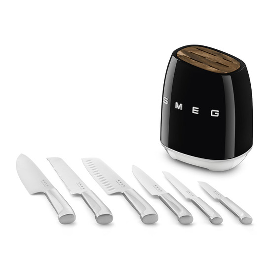 Smeg Retro Standlı Bıçak Seti Siyah Kbsf02bl 