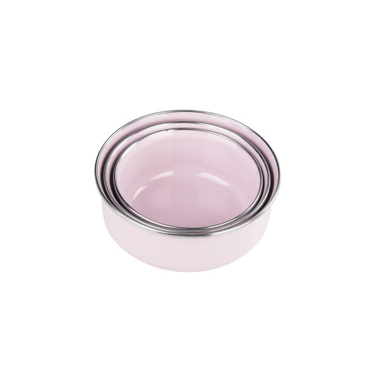 Emsan Pastel Emaye 3lü Saklama Kabı Pembe
