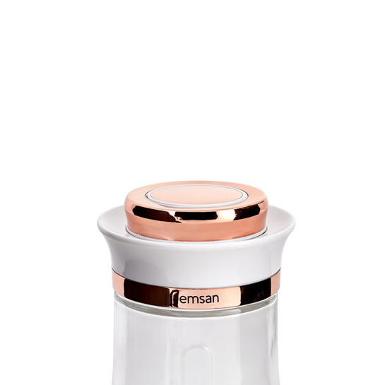 Emsan Olla Cam Küçük Kavanoz Rosegold