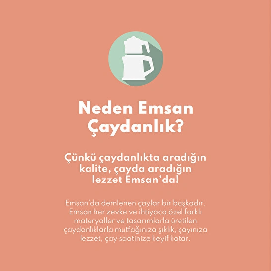 Emsan Helis Midi Çelik Çaydanlık Takımı