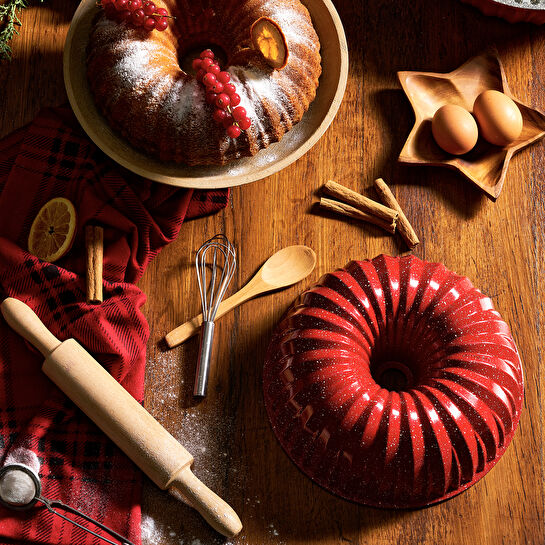 Emsan Griss Kek Kalıbı Kırmızı Beyaz