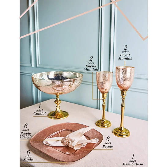 Karaca Rose Gold Aksesuar Seti 24 Parça