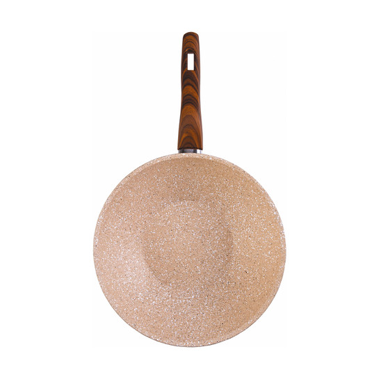 KARACA BROWN WOOD-STONE BIO GRANIT 28 CM WOK TAVA