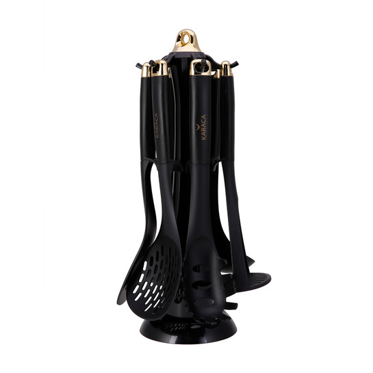 KARACA BLACK GOLD 7 PARÇA STANDLI SERVİS SETİ