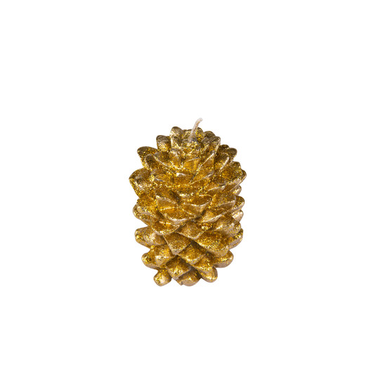 Karaca Yılbaşı 11x7.5 cm Gold Kozalak Mum