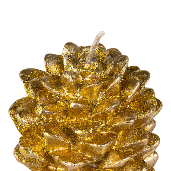 Karaca Yılbaşı 11x7.5 cm Gold Kozalak Mum