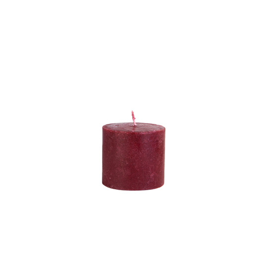 Karaca Bordo Silindir Mum 6,5x6 cm 