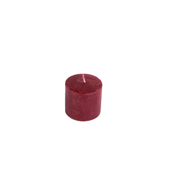 Karaca Bordo Silindir Mum 6,5x6 cm 