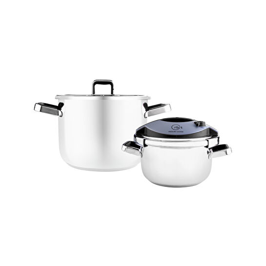 Karaca Orbit İndüksiyon Tabanlı Düdüklü Tencere Seti 4+6 Lt Siyah