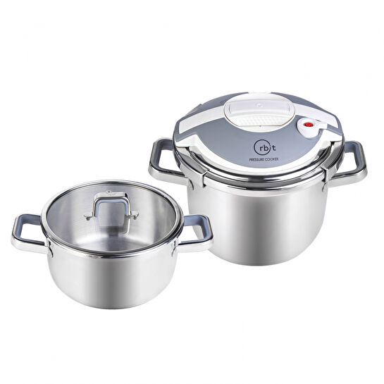 Karaca Orbit Beyaz Düdüklü Tencere Seti 4+6 Litre