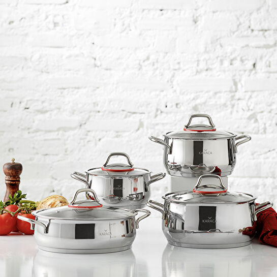 Karaca Florya 8 Parça Metal Çelik Tencere Seti