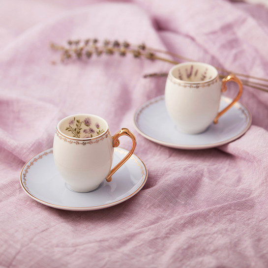 Karaca Lavander 2 Kişilik Kahve Fincanı Takımı