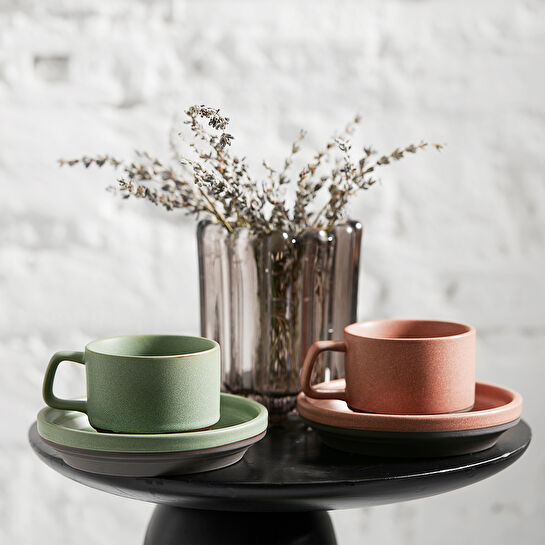 Karaca Stone Green 2 Kişilik Kahve Fincanı Takımı