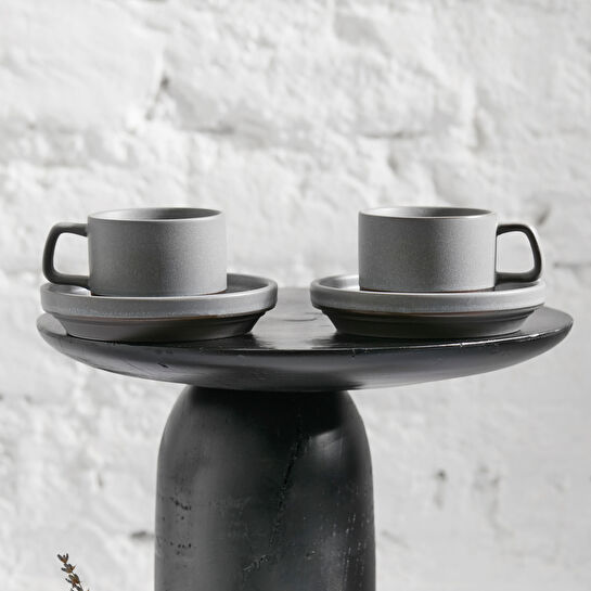 Karaca Stone Grey 2 Kişilik Kahve Fincanı Takımı