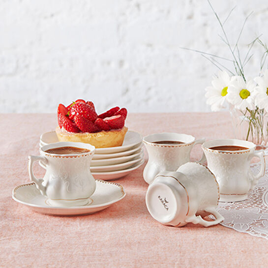 Karaca Meghan 6 Kişilik Kahve Fincan Takımı