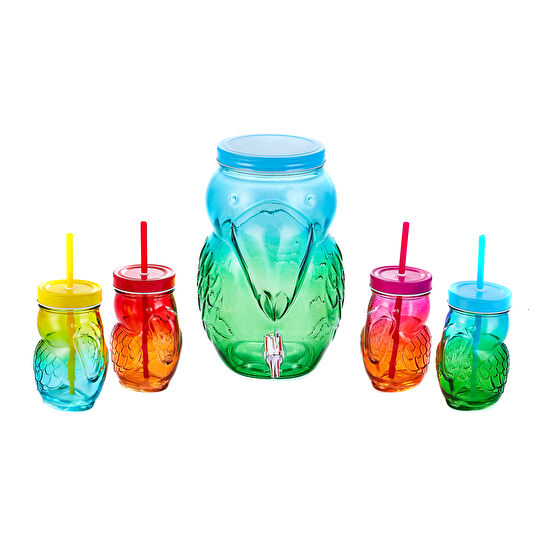 Karaca Renkli Tucano 4'lü Standlı Kupa/Mug Set