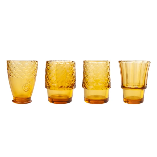 Karaca Fish 4lü Amber Meşrubat Bardağı