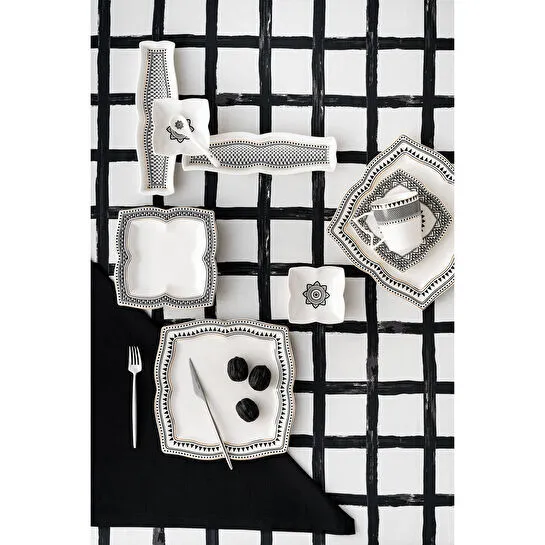 Karaca Globe 32 Parça 6 Kişilik Kahvaltı Kahvaltı/Servis Takımı Kare