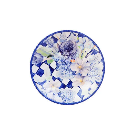 KARACA DAMA ÇİÇEKLİ SERVİS TABAĞI