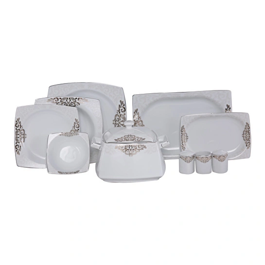 Karaca Square Bone Nazende 60 Parça 12 Kişilik Yemek Takımı