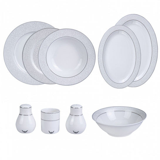 Karaca Otto Platin 58 Parça 12 Kişilik Yemek Takımı