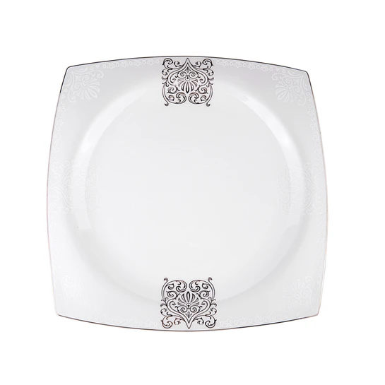 Karaca Fine Bone Lotus Platin 60 Parça 12 Kişilik Kare Yemek Takımı