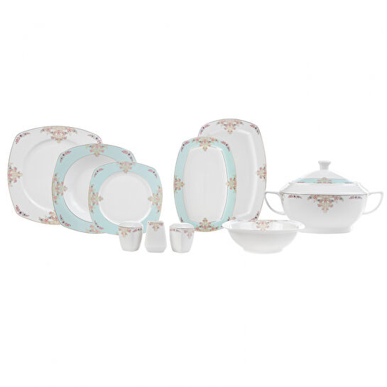 Karaca Mine 60 Parça 12 Kişilik Yemek Takımı Kare