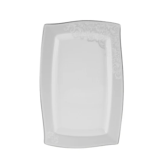 Karaca Fine Bone Tiara Platin 60 Parça 12 Kişilik Yemek Takımı Kare