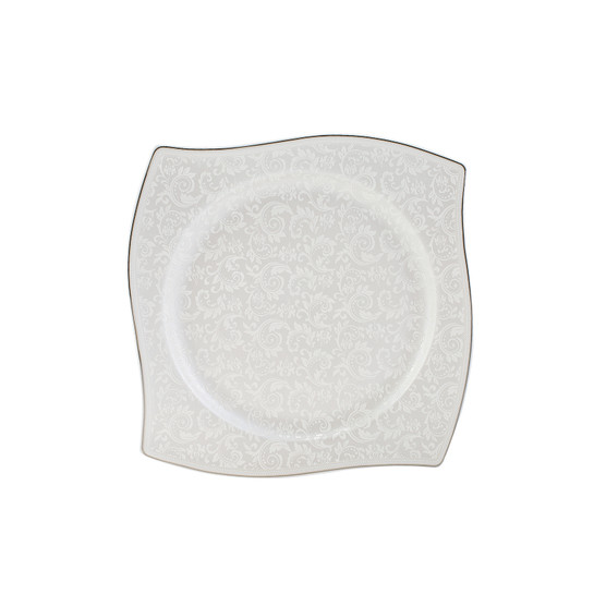 Karaca Fine Bone Tiara Platin 60 Parça 12 Kişilik Yemek Takımı Kare