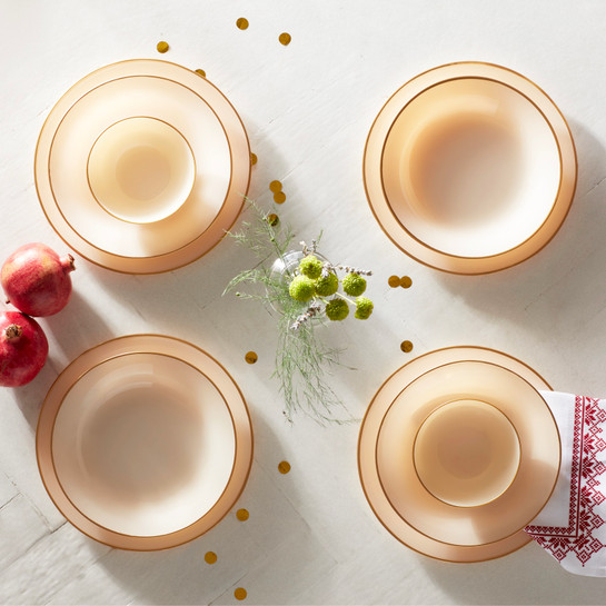 Karaca Retro Beyaz 18 Parça 6 Kişilik Yemek Takımı