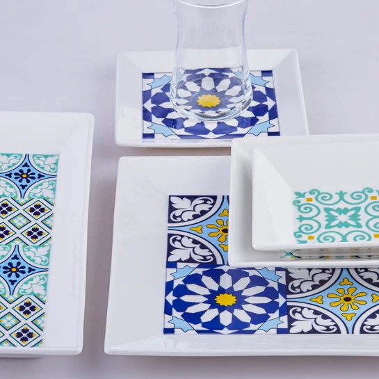 Karaca Gwen Blue 26 Parça 6 Kişilik Kahvaltı Takımı