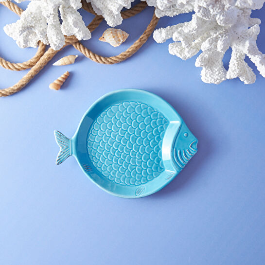 Karaca Marine Soul Balık Pasta Tabağı Mavi